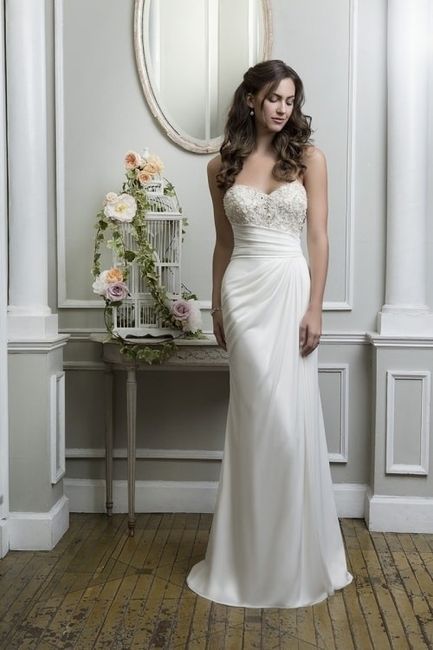 Straight Cut Wedding Gown