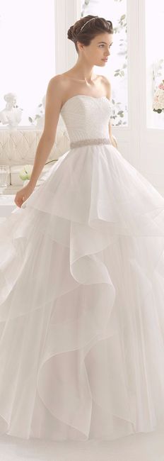 Beaded bodice with ruffled skirt