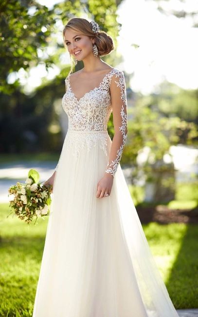 V Neck Wedding Dress