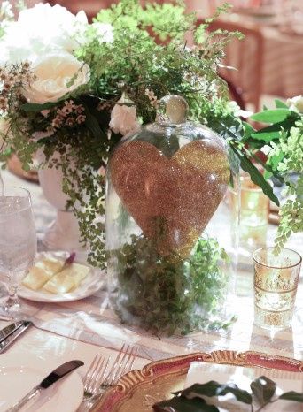 Heart centerpieces