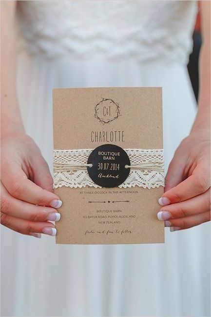 A. Rustic invitation