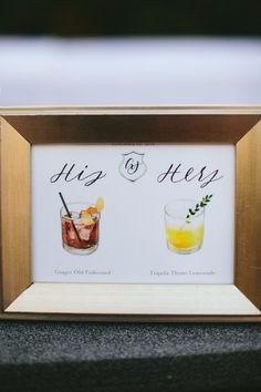 His and hers menu