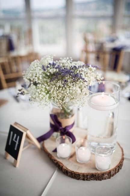 Simple Lavender Centerpiece