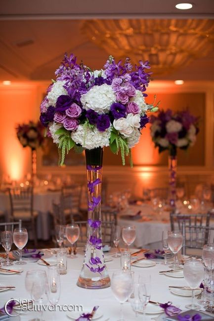 Elegant Purple Centerpieces