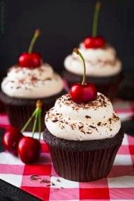 Cherry cupcake