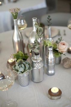 Silver Centerpieces Flowers