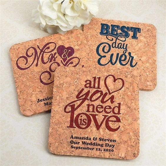 Coasters Wedding Favour