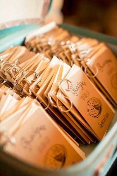 Recipe Book Wedding Favour