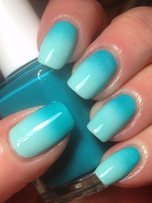 Blue Wedding Manicure