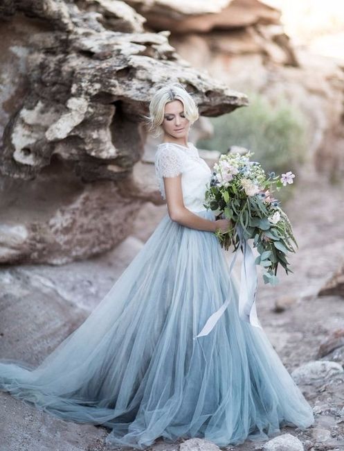 Blue Ombre Wedding Dress