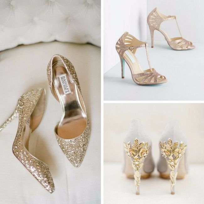 Gold Wedding Shoes Ideas