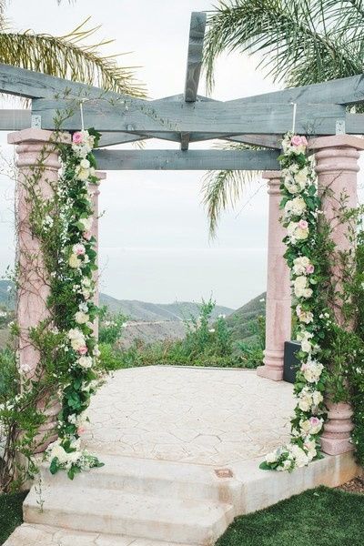 Altar Arrangement and Floral Arch