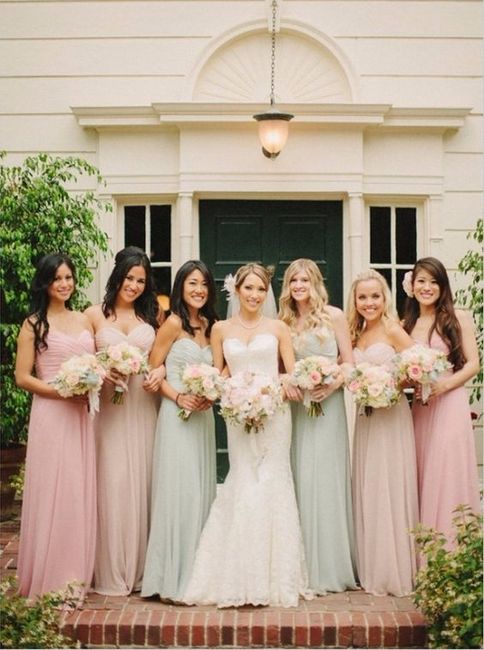 Pastel Bridesmaids Dresses