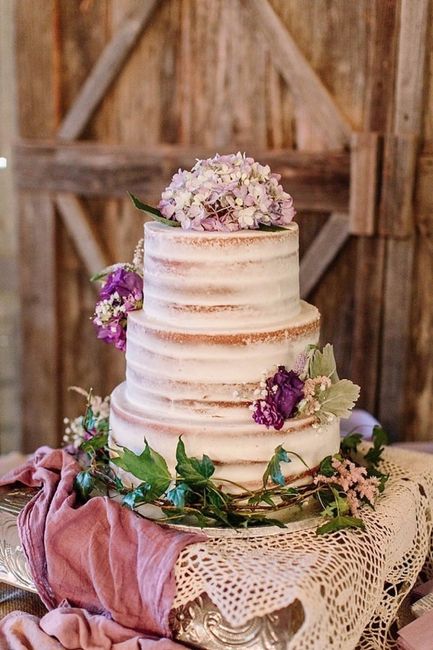 Boho Naked Wedding Cake