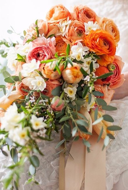 Garden Roses Orange Bouquet