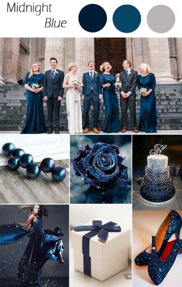 Midnight Blue Winter Wedding