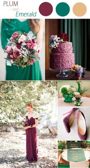 Plum and Emerald Winter Wedding