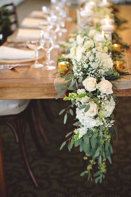 Long Table Flower Arrangement