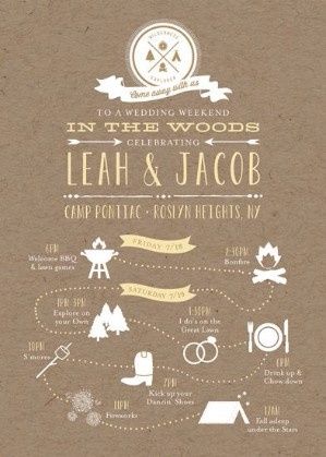 Camp Wedding Itinerary