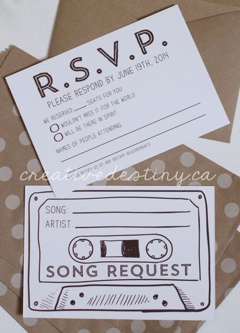 RSVP Style for Wedding Social Ticket?