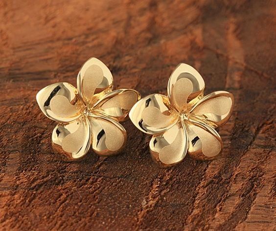 Gold Flower Earrings