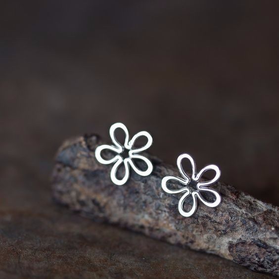 Flower Silver Earrings