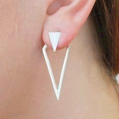 Modern Silver Earrings