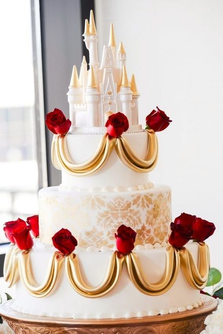 Castle Romantic Wedding Cake