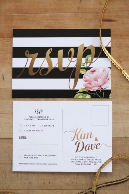 Elegant Post Card RSVP