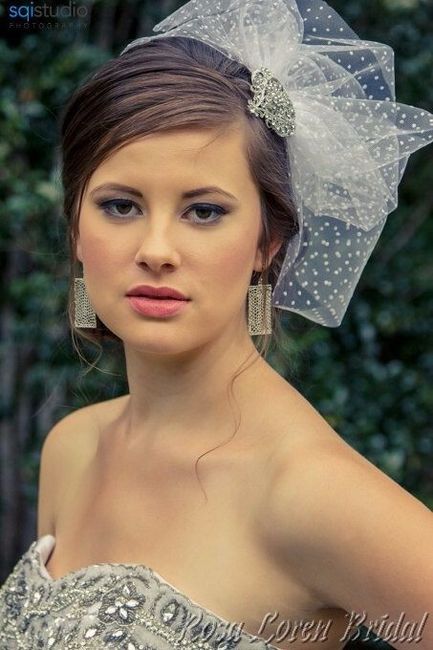 Tulle Short Veil Headpiece