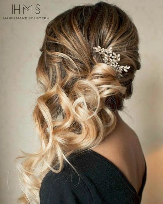 Side Swept Curly Hairstyle