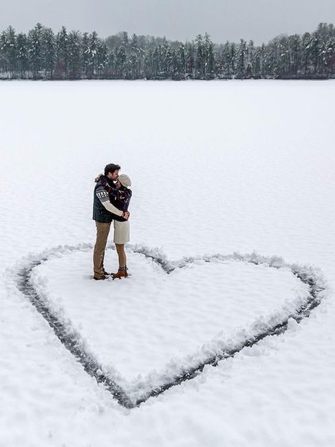 Heart in the snow