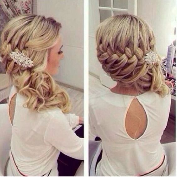 Braided Side Swept Hairtstyle