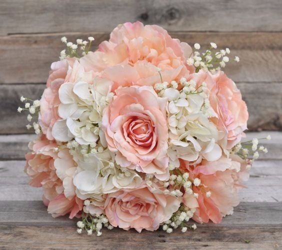 Natural Pastel Silk Flower Bouquet