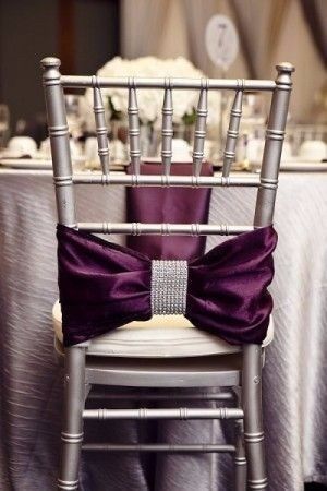 Purple Aubergine Bow