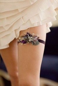 Bow Purple Garter