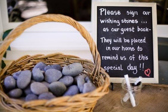 Guest book stones