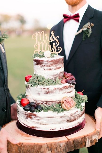 Fall Naked Wedding Cake