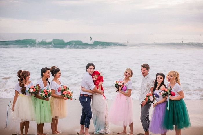 Little Mermaid Wedding Party