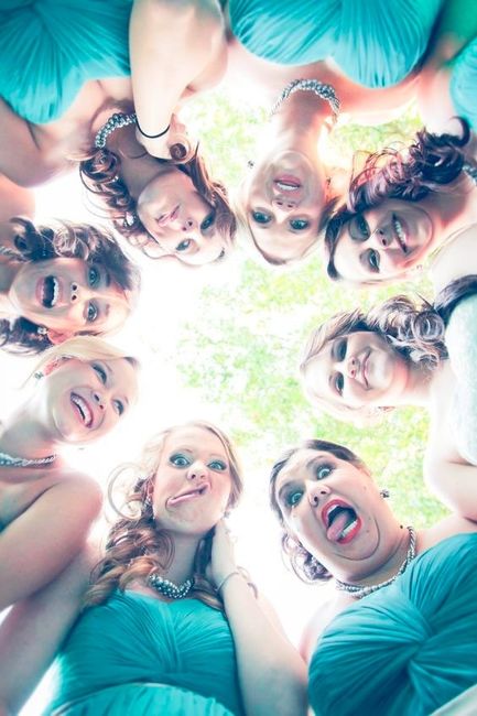 Would you take a picture like this with your bridesmaids?