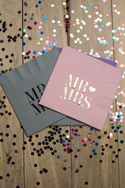 Mr and Mrs - Napkins