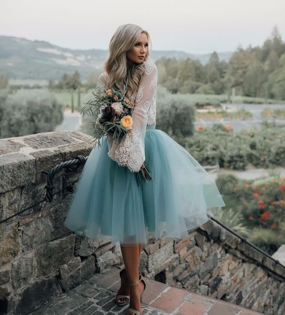 Serenity Blue Wedding Dress