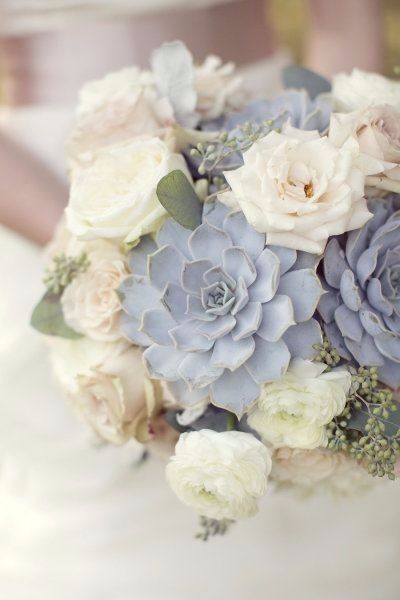 Dusty Blue Wedding Bouquet