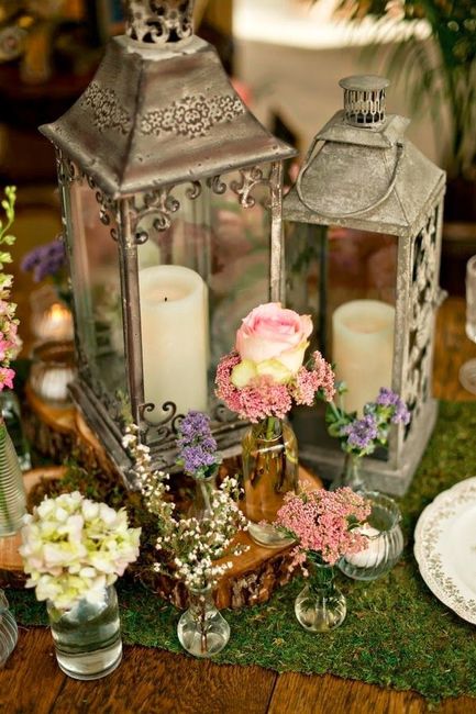 Whimsical Rustic Lantern Centerpiece