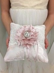 Pink Ring Bearer Pillow