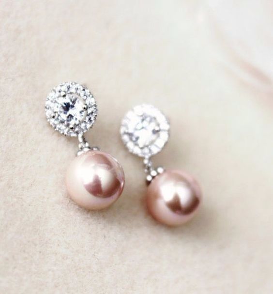 Pink Pearl Earrings