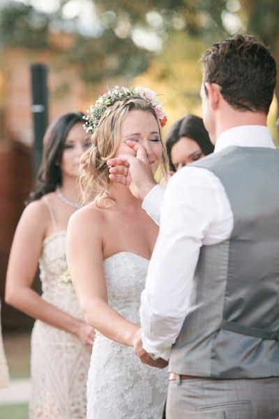 Sweet Bride and Groom Moment