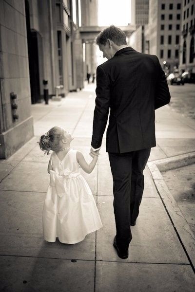 Groom and daughter moment