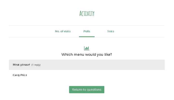 See who answered what by category
