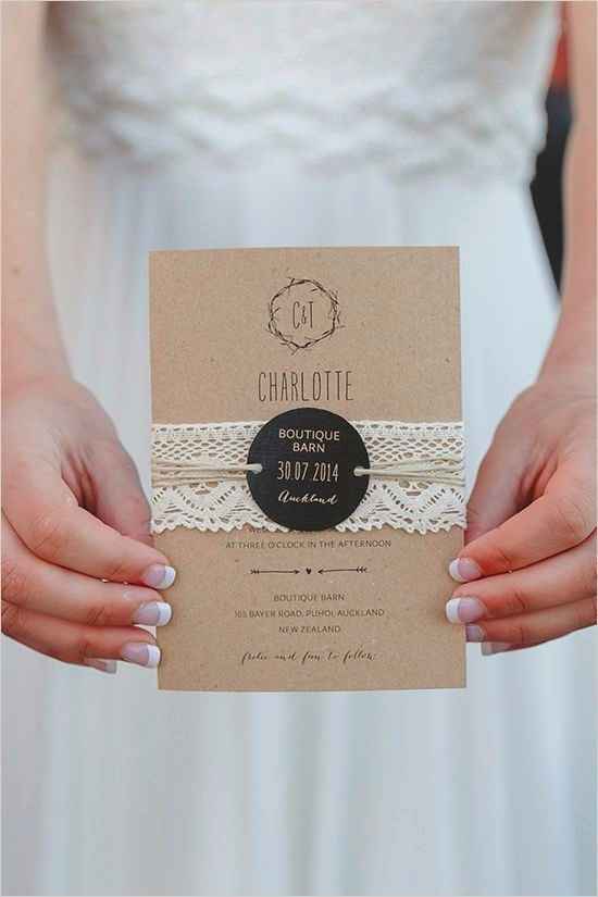 A. Rustic invitation